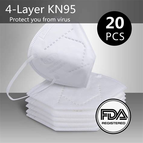 US$ 98.98 - 20 PCS KN95 N95 Mask FDA Certification, 4-Layer Face Safty