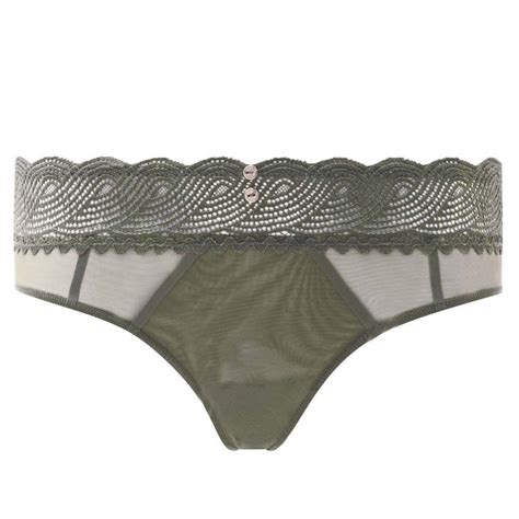Shorty String Kaki Lorie Vert Morgan Lingerie Lemon Curve