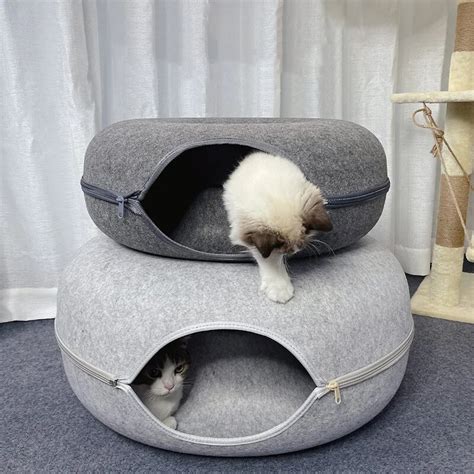 Donut T Nel Interactivo Para Gatos Cama De Doble Uso Para Conejos Y