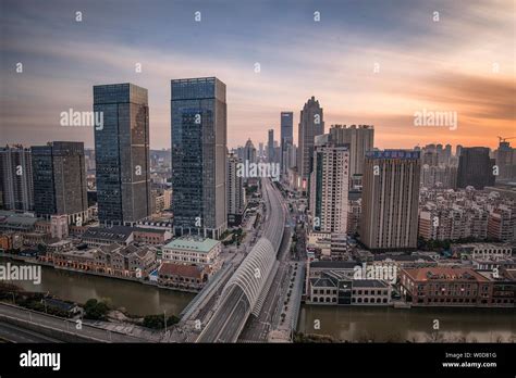 Chuhe Han Street Wuhan City Stock Photo Alamy