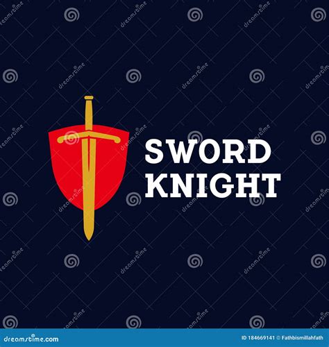 Premium Elegant Sword And Shield Logo Heraldic Knight Sword Shield