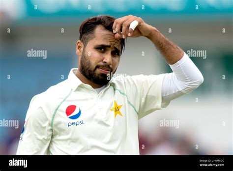 Pakistans Faheem Ashraf Reacts Stock Photo Alamy