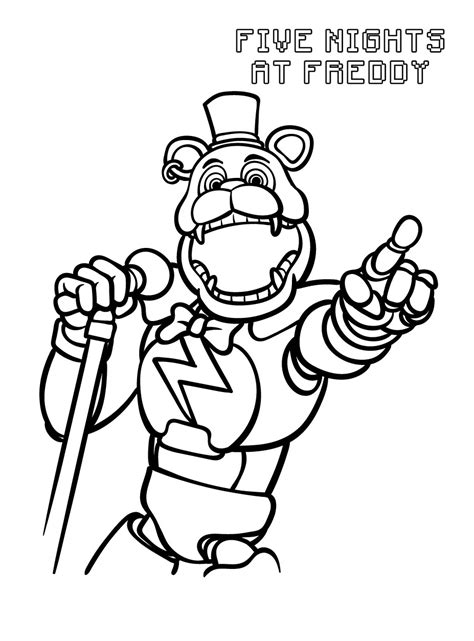 Desenho Para Colorir Fnaf 4