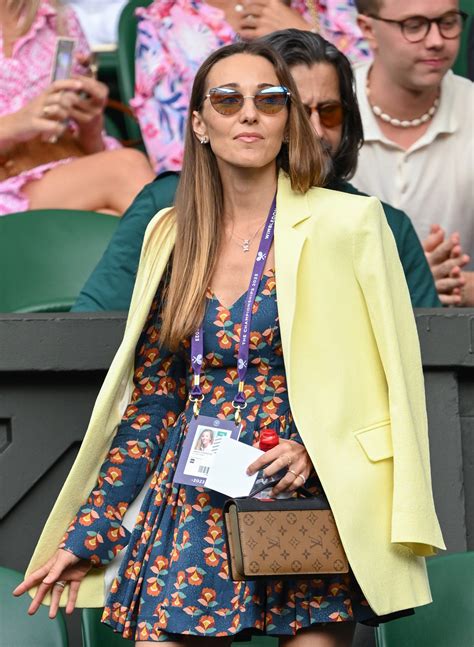 Novak Djokovics Wife Jelena Blooms In Floral Minidress At Wimbledon