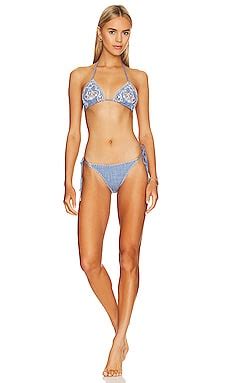 Zimmermann Ring Tie Bikini In Patch Paisley REVOLVE