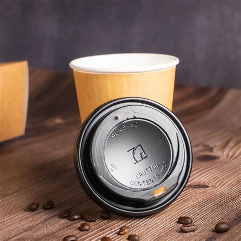 Black Hot Cup Lids PS Easipac