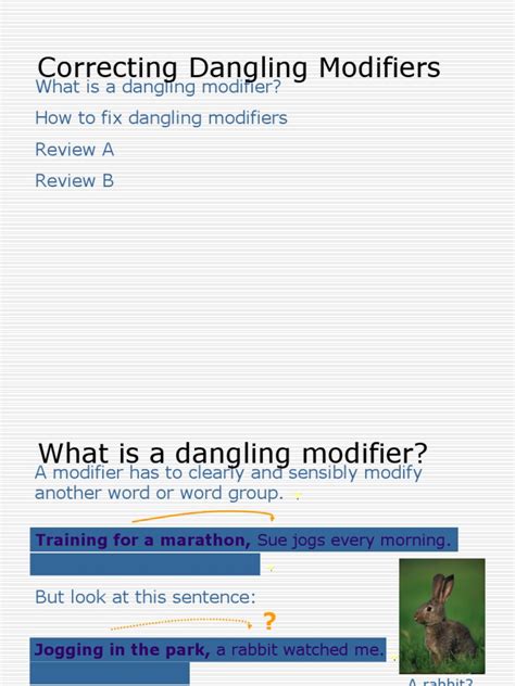 Correcting Dangling Modifiers: What Is A Dangling Modifier? How To Fix ...