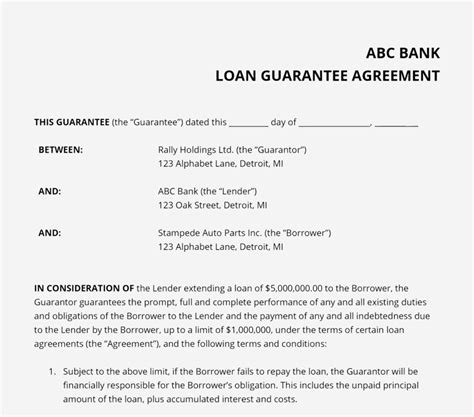 corporate guarantee overview types