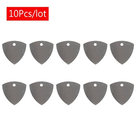 10 Teile Los Edelstahl Gitarre Picks Ultra D Nne Pry Er Ffnung Tools F