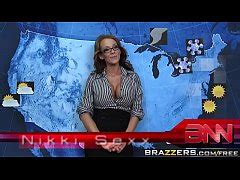 Brazzers Big Tits At Work Fuck The News Scene Starring Ariella Ferrera Nikki Sexx And John