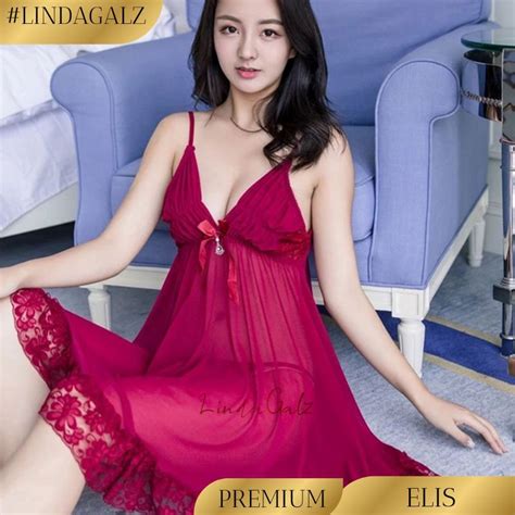 Jual LindaGalz ELIS Pakaian Tidur Wanita Dewasa Lingerie Big Size Jumbo Baju Tidur Sexy
