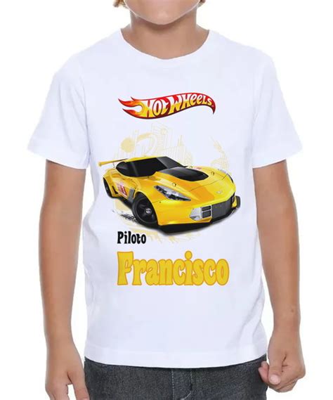 Camiseta Infantil Personalizada Nome Hot Wheels Elo