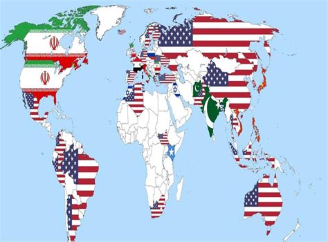 Countries Of The World Highly detailed world map with labeling