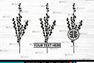 Pussy Willow Monogram Spring Nature Svg Graphic By Pixel Elites