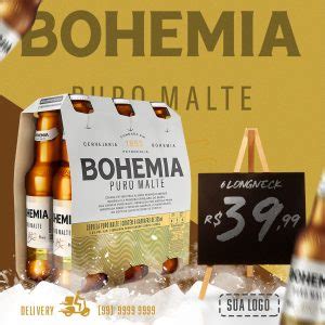 Post Feed Distribuidora Cerveja Bohemia Puro Malte Pack Social Media