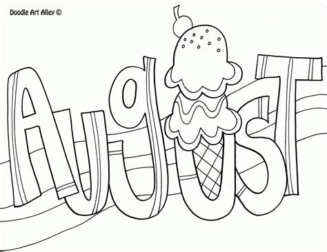 Months Of The Year Coloring Pages - Coloring Home