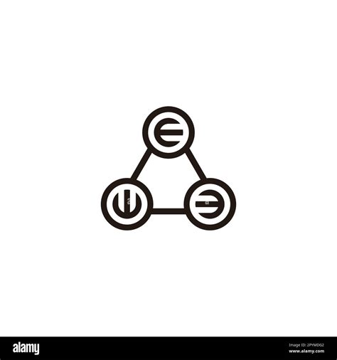 Letter E W And Number Three Lines Geometric Symbol Simple Logo