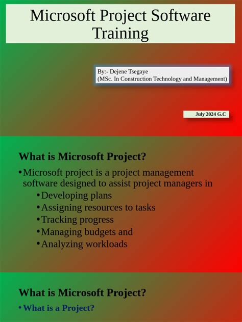 MS project Training | PDF | Project Management | Software