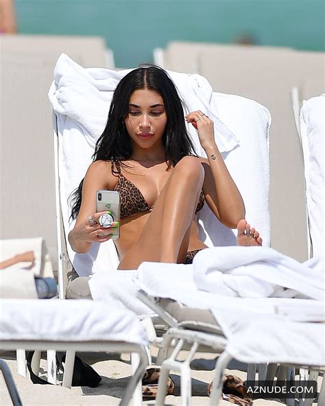 Chantel Jeffries Sexy Wearing A Leopard Print Bikini On The Beach In Miami Beach Florida Aznude