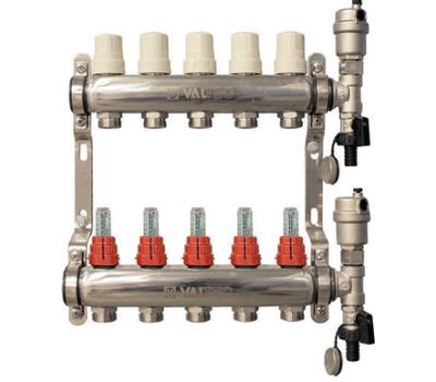 Valtec VTc.589.EMNX Колекторний блок із нержавіючої сталі з вбудованими ...