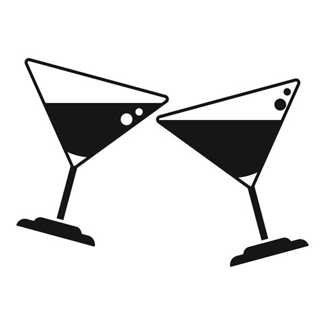 Beach cocktail cheers icon simple vector. Toast party 15160747 Vector