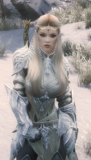 Auriel High Elf Follower And Preset At Skyrim Nexus Mods And Community Skyrim Female Armor