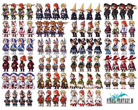 Character Roster From Final Fantasy Iii