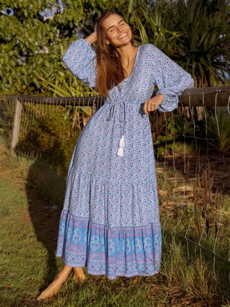 Dress Hs P Dixie Maxi Azure Naked Gypsy