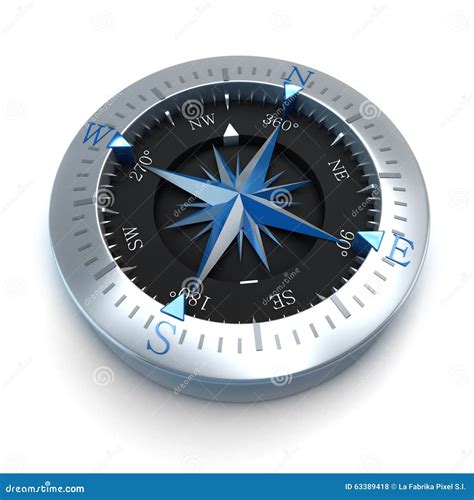Compass blue stock illustration. Illustration of equipment - 63389418
