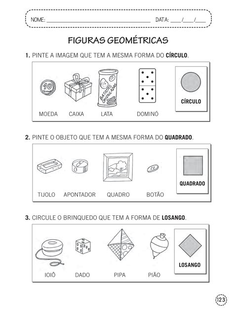Atividade Geometria 1 Ano - 1º ano - Atividades de matemática - Geometria - Cuca Super legal ...