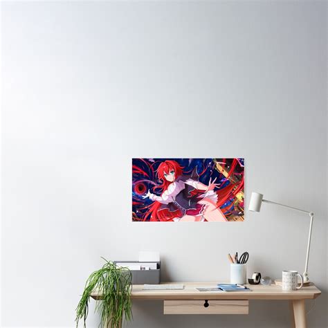 Póster Sexy Rias Gremory Lascivo Pechos Muslos Bragas High School DxD Hot Ecchi Hentai Girl