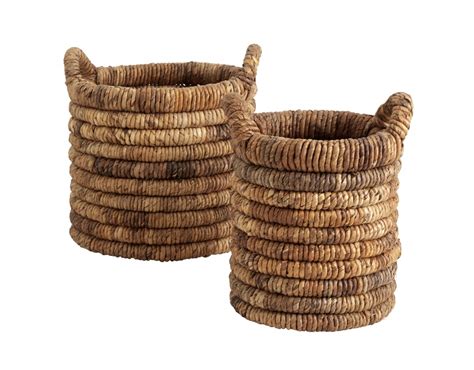 Nordal Abaca Baskets Natural Set Of 2 Pieces Living And Co