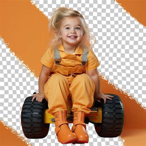 Une Petite Fille Uralienne Blonde Respire L Optimisme Dans Une Tenue De M Canicien De Voiture