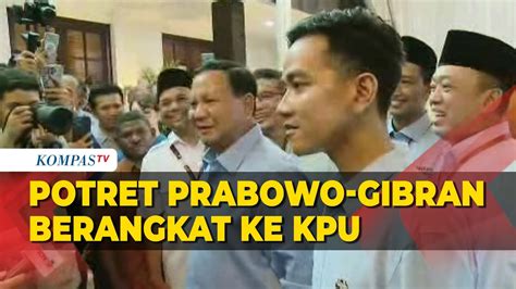 Potret Prabowo Gibran Berangkat Ke Kpu Jelang Pengundian Nomor Urut