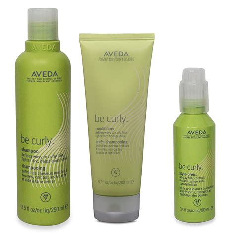 Aveda Be Curly Shampoo 8.5 Oz, Be Curly Conditioner 6.7 Oz, and Be ...