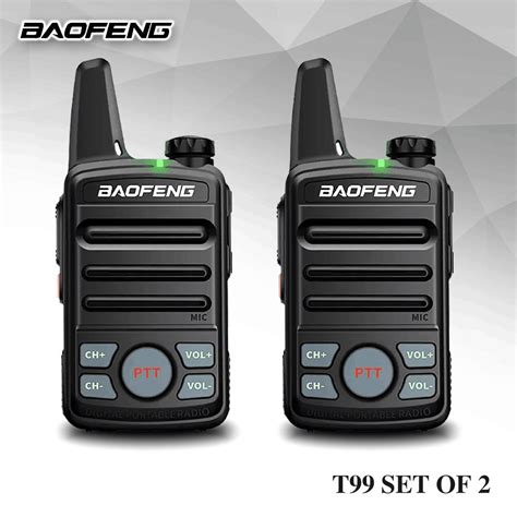 Baofeng Bf T Mini Mini Two Way Radio Walkie Talkie Set Of Black