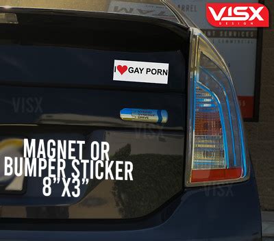 I Love Gay Porn Cock Magnet Or Bumper Sticker Car Funny JDM Sex Naughty