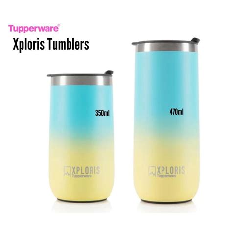 Tupperware Xploris Thermal Tumbler 350ml 450ml Bekas Air Panas Sejuk Termos Thermos Hot Water
