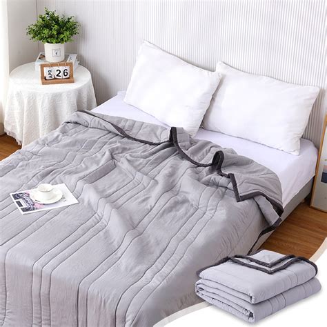 Cooling Comforter Queen Absorbs Body Heat To Keep Cool Double Sided Cooling Blanket For Hot