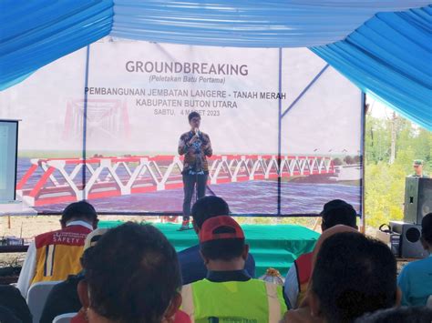 Pemkab Pertama Di Sultra Jembatan Rangka Baja Penghubung Antar Pulau