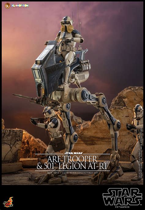 Hot Toys TMS091 Star Wars The Clone Wars 1 6th Scale ARF Trooper And 501st Legion AT RT