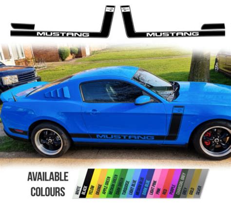 Side Stripes For Ford Mustang Vinyl Graphics Decals Stickers Racing