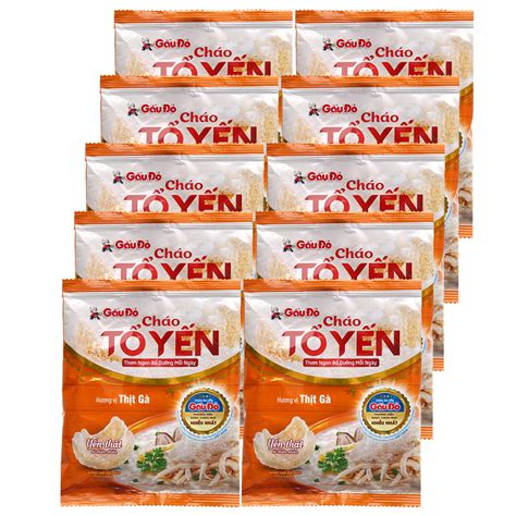 Cháo tổ yến Gấu Đỏ vị thịt gà gói 50g – Chuỗi Tạp Hóa Việt - Chuyên ...