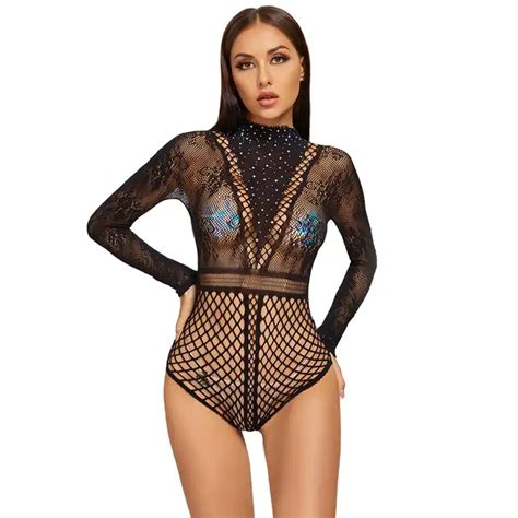 Sexy One Piece Mesh Bodysuit Temptation Underwear See Through Erotic Lingerie Sexy Underwear