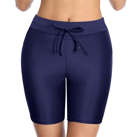 Bikini Top Bottoms Boy Shorts Drawstring Bathing High Waist Shorts Swim Suit Tankinis Swimwear