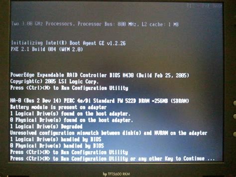 hard drive - Dell PERC 4 (PowerEdge 2850): Unresolved configuration