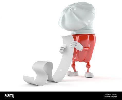 Paprika Character Reading Long List On White Background Stock Photo Alamy