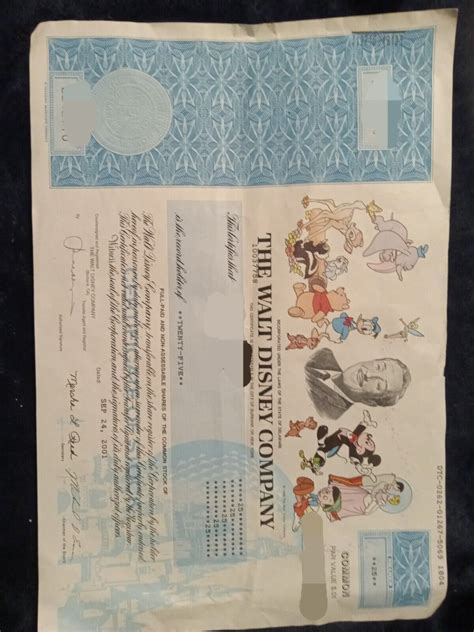 The Walt Disney Certificate for Sale - JustDisney