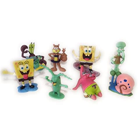 Sponge Squarepants Figure Collection Set Of 8 Toys Krusty Krab And Bikini Bottom Themed