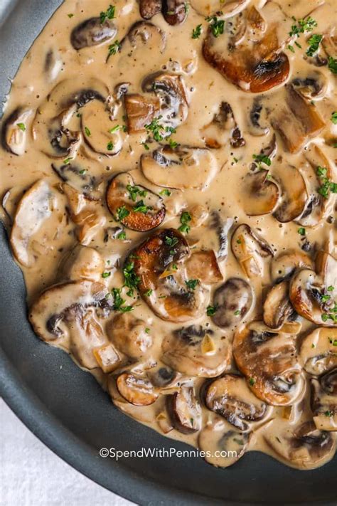 Creamy Mushroom Sauce {Easy & Versatile} - Spend With Pennies